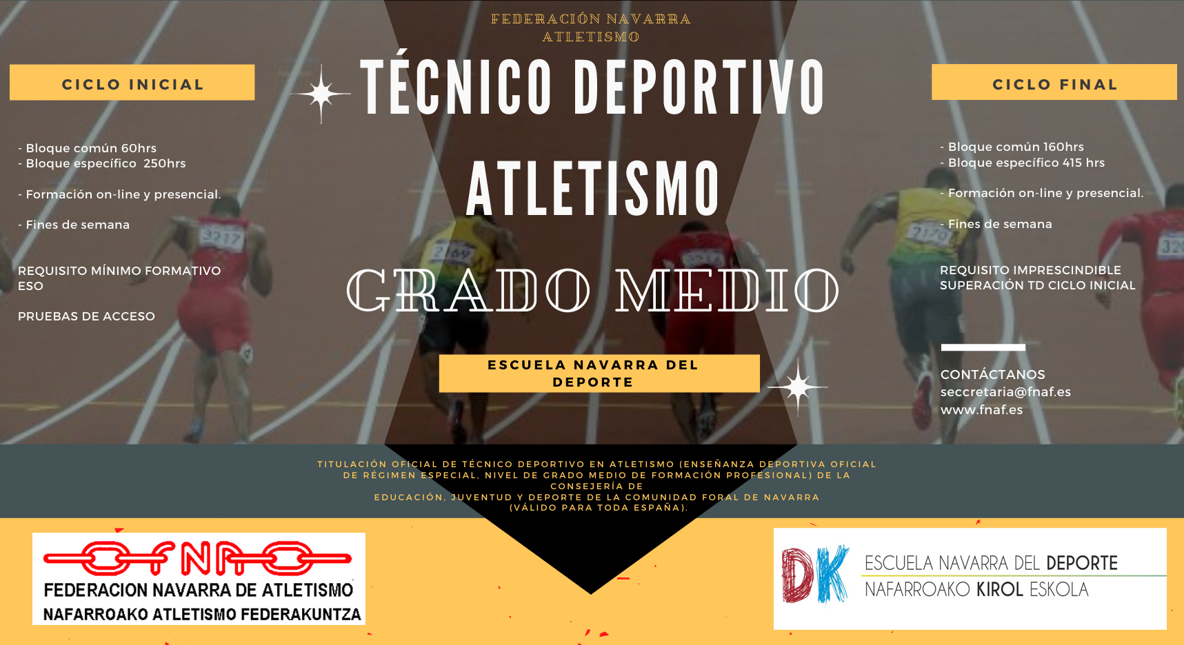 formaci&oacute;n 2021/2022: curso de t&eacute;cnico deportivo en atletismo